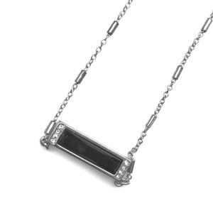 Black And Silver Pendant Necklace